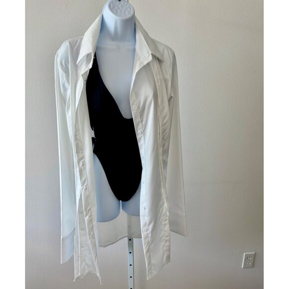 Zaful Swimsuit 6 High-Cut 1-Piece Halter Tie-Side Monokini Y2K Festival Swimwear - Picture 5 of 12